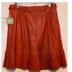 Ryegrass‎ Faux Leather Skirt Size 12 NWT Unique Pattern 22" Long x 17" Waist Orange Photo 1