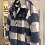 Wonderly Womens Blue and White Plaid Jacket Photo 3