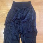 Bobi  Los Angeles Revolve Silky Textured Cargo Preppy Goth Whimsigoth Joggers S Photo 1