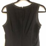 St Emile Elegant Black Sleeveless sheath Dress size 6 wool midi classic timeless Photo 6