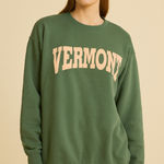 Gildan  Green Vermont Crew Neck Sweatshirt.   Size-Large Photo 0