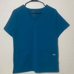 FIGS Women's Teal Short Sleeve Top Photo 0