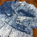 Cherokee  Blue Acid Wash Cropped Denim Shirt Jacket Vintage 90s Size Medium Photo 11