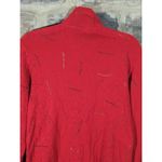 Spa By Chico's‎ Sweatshirt Woman's Small Red Beaded Stripes Full Zip Athletic Photo 6