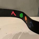 ATTAQUE VINTAGE 80'S NEON/BLACK Numbers LEATHER BELT MADE IN AUSTRALIA, SIZE M Black Photo 0