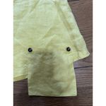 Kleen Linen Short Sleeve Popover Tunic Shirt Size Small Asymmetrical Beach City Yellow Photo 5