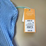 Kona Sol  Blue Ribbed One Piece Swimsuit Photo 3