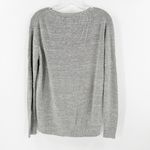 Roots  Gray Cotton Crew Neck Long Sleeve Pullover Knit Sweater Size Medium Photo 1