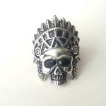 New stainless‎ steel skull biker ring size 11 Silver Photo 0
