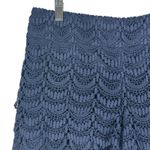 Loft Ann Taylor Riviera Shorts Womens S Navy Blue Crochet Lace Scalloped Boho Photo 1
