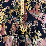 New Directions sz petite medium spring blooms hi low flutter sleeve midi dress Black Photo 8