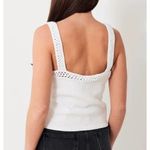 White + Warren White Crop Crochet Knit Sleeveless Top Sz. L Size L Photo 1