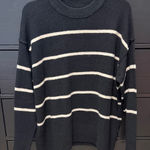 Aerie  Black and White Striped Sweater Photo 0