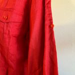 Lululemon Travel Smith Red 100% Linen Long Sleeve Button Down Shirt Size XL NEW Photo 2