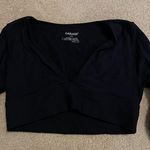 Garage  Black Long Sleeve Crop Top Photo 0