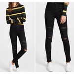 J Brand  high rise Maria black heart distressed knee jeans 25 Photo 1