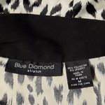 Blue Diamond Women's Top Size Medium Black White Tunic Long Sleeve Belted Photo 5