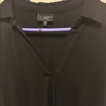 LIVE UNLIMITED LONDON BRAND BLACK TUNIC TOP V NECK L/S ON 6” SHEER RUFFLE HEM Size undefined Photo 10