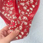 Coach  Red Sandals with floral thong sandals Pattern Photo 4