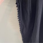 Walter Baker  Black Alcapuco Kaftan V-Neck Tasseled 3/4 Sleeve Cotton One Size Photo 4