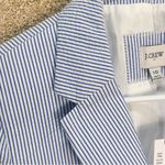 NWT J. Crew Factory cotton blazer notched lined blue white stripe blazer size 10 Photo 2