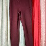 Loft  Deep Red/maroon stretchy leggings Photo 0