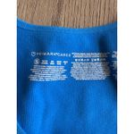 Primark Cares Blue Crop Top Short Sleeve Scoop Neck Ribbed Knit size small Photo 3