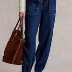 Polo Ralph Lauren Women Dresla Wash Belted Denim Jogger Pant NWT W1523 Sz 25 Blue Photo 4