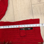 Ralph Lauren Lauren Sweater Womens S Red Cable Full Zip Brass Buckles Pockets Photo 8