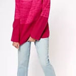 Susan Graver  Weekend Pullover Knit Sweater Bell Sleeves‎ Size Medium Pink Photo 0