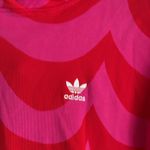 Adidas Women's Originals X Marimekko Hoodie In Vivid Red/team Real Magenta Red Size XS Photo 4