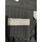 KATE HILL For Lord & Taylor Womens Button Up Blazer Jacket Black pinstripes Sz 8 Photo 4