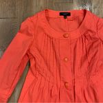 Talbots Pleated Front Orange 3/4 Sleeve Blazer Jacket Size 2 Photo 4