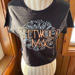 Fleetwood Mac Graphic Crop Top Black Short Sleeve Band T Shirt Womens L Size L Photo 0