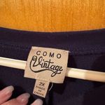 Como vintage Navy short sleeve top 2x Photo 2