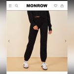 Black Speckled Pants Monrow Neps cashmere lounge casual revolve $350 fall knit Size L Photo 1