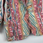 Vintage 80s 90s Pastel Retro Funky Blazer Jacket Sz 16 Boho Aztec Western Print Pink Photo 6