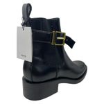 Mango  Black Slip On Chelsea Boots Elastic Panel & Buckle Size 37/ 6.5 Photo 11