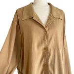 Denim & Co VINTAGE Tan Suede Button Down Lightweight Jacket Plus Size 2X Casual Photo 1