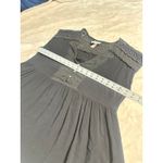 Knox Rose  Blouse Women's Large Black Lace Upper Babydoll Sleeveless V-Neck Top Photo 4