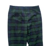 CHAPS Women’s Green and Navy Blue Plaid Chino Pants – Preppy Tartan Trousers Photo 3