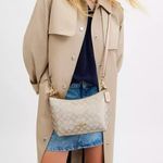 Coach NWT Zip Top Shoulder Bag In Signature Canvas Photo 5