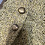 DKNY Vtg Y2K  Cardigan Sweater Sz XL Gold Ochre Button Front Cable Chunky Knit Photo 7