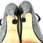 Max Studio  size 6.5 M mary jane heels pumps genuine snakeskin‎ leather gray Photo 6