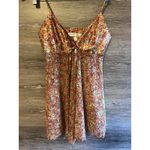 Victoria's Secret Victoria’s Secret Orange Yellow Floral Slip Dress Size XS Bow Straps Sexy Sheer Photo 1