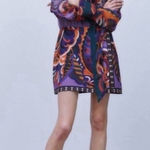 ZARA  NWOTS Limited Edition Pucci Retro Print Mini Dress size Medium Purple Photo 0