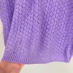 Handmade  Womens L Purple Crochet Short Sleeve Sweater Indie Granola Fairy Boho Photo 3
