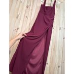 Lulus NWT  Glamorous Disposition Burgundy Ruched Maxi Dress Bridesmaid Gala Sz M Photo 5