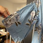 Crimson Grace OVERSIZED Light Wash Denim Floral Top NWT Blue Size undefined Photo 2