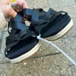 Cole Haan New  Women's Crystal 70MM Wedge Black Sandal~ Size 10 Photo 5